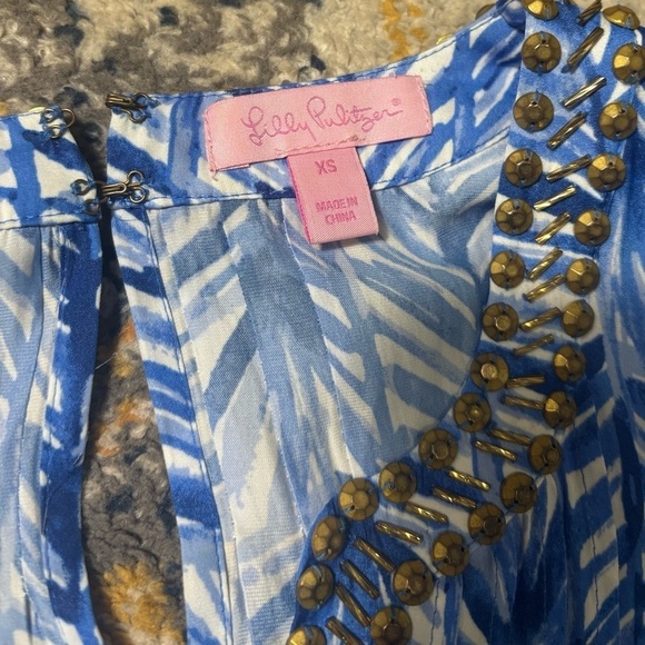 Lilly Pulitzer Colby romper Lapis Blue Costa Verde Size XS - Picture 7 of 8